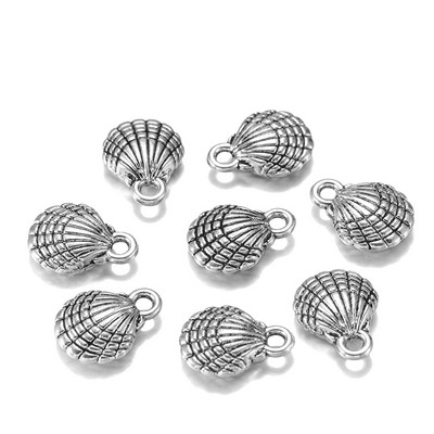 12db 13x10mm-es bűbáj kétoldalas kagyló antik medálok készítése ékszer kellékek keresése barkács kézzel készített kézműves