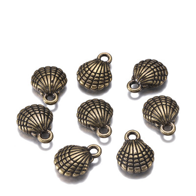 12db 13x10mm-es bűbáj kétoldalas kagyló antik medálok készítése ékszer kellékek keresése barkács kézzel készített kézműves