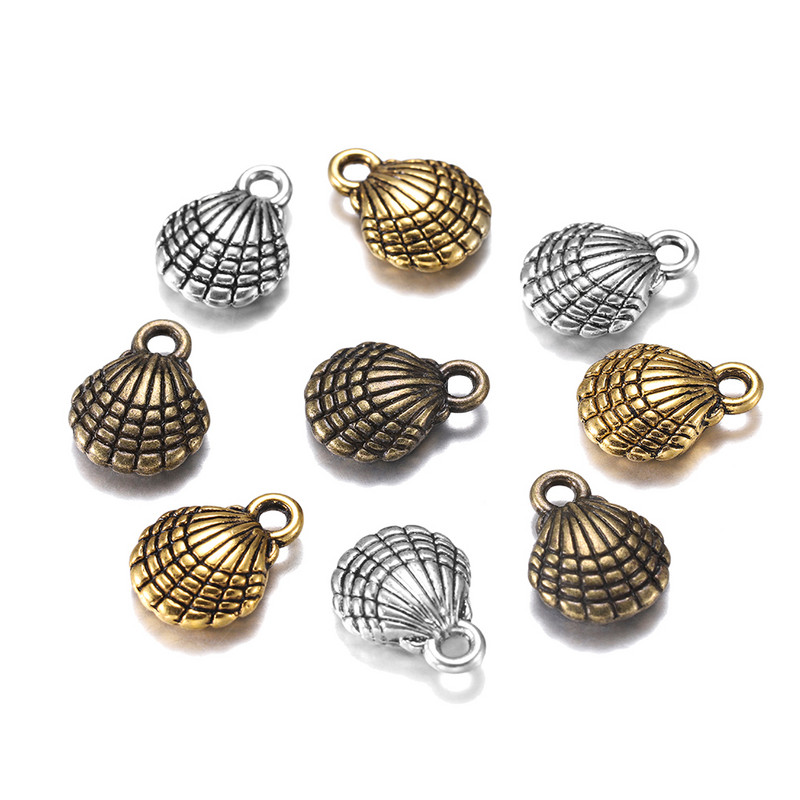 12db 13x10mm-es bűbáj kétoldalas kagyló antik medálok készítése ékszer kellékek keresése barkács kézzel készített kézműves