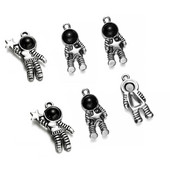 10db Charms Space Man Universe Astronaut Star Antik ezüst színű medálok barkácsoláshoz tibeti ékszerek készítéséhez kézzel készített kiegészítők