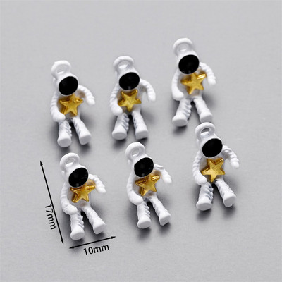 10db Charms Space Man Universe Astronaut Star Antik ezüst színű medálok barkácsoláshoz tibeti ékszerek készítéséhez kézzel készített kiegészítők
