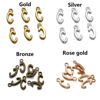26-30db Charms Alphabet AZ Letters Antik ezüst színű medálok barkácsolás, kézzel készített tibeti ékszer