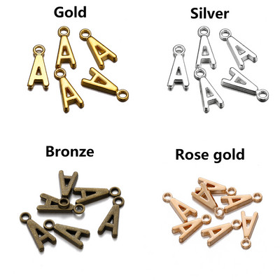 26-30db Charms Alphabet AZ Letters Antik ezüst színű medálok barkácsolás, kézzel készített tibeti ékszer