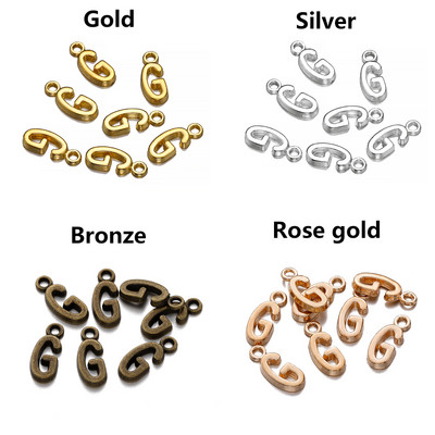 26-30db Charms Alphabet AZ Letters Antik ezüst színű medálok barkácsolás, kézzel készített tibeti ékszer