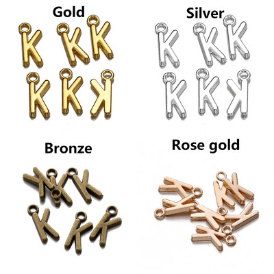 26-30db Charms Alphabet AZ Letters Antik ezüst színű medálok barkácsolás, kézzel készített tibeti ékszer