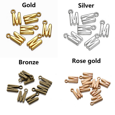 26-30db Charms Alphabet AZ Letters Antik ezüst színű medálok barkácsolás, kézzel készített tibeti ékszer
