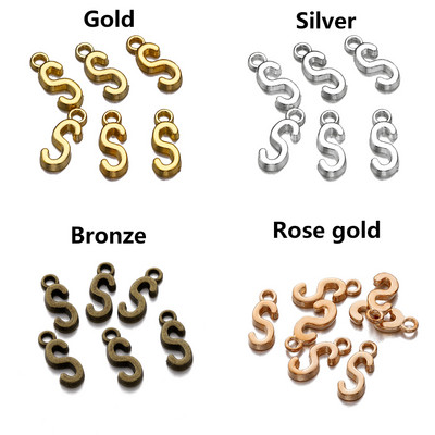 26-30db Charms Alphabet AZ Letters Antik ezüst színű medálok barkácsolás, kézzel készített tibeti ékszer