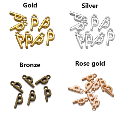 26-30db Charms Alphabet AZ Letters Antik ezüst színű medálok barkácsolás, kézzel készített tibeti ékszer