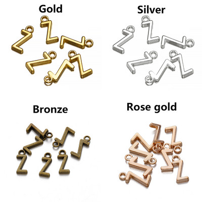 26-30db Charms Alphabet AZ Letters Antik ezüst színű medálok barkácsolás, kézzel készített tibeti ékszer