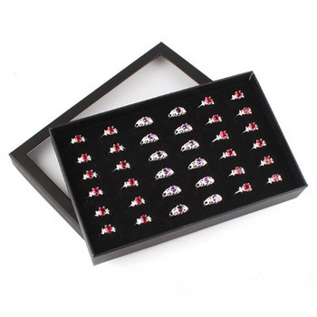 3 τμχ/Σετ Δίσκος προβολής κοσμημάτων για δαχτυλίδια σκουλαρίκια Βραχιόλια Κολιέ Ρολόγια Επιτραπέζιο Συρτάρι Αποθήκευση Organizer Home Flannel Tray