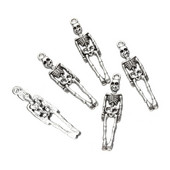 20db Charms koponya csontváz férfi 38x9mm tibeti ezüst színű medálok barkácsoláshoz antik ékszerek készítéséhez kézzel készített kézműves