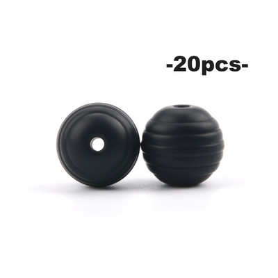 LOFCA 20db Beehive szilikon gyöngyök baba fogzás kerek élelmiszer minőségű spirál gyöngyök 15 mm barkács menetes BPA mentes gyöngyök baba fogak