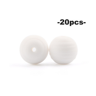 LOFCA 20db Beehive szilikon gyöngyök baba fogzás kerek élelmiszer minőségű spirál gyöngyök 15 mm barkács menetes BPA mentes gyöngyök baba fogak