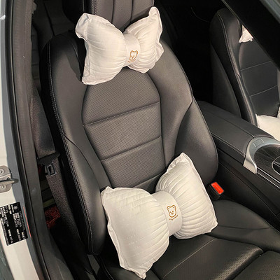 Νέο βαμβακερό ύφασμα Υλικό μόδας Cute Bear Car Inteiro Στολίδι Αυτοκίνητο Μέση Προσκέφαλο Μαξιλάρι λαιμού