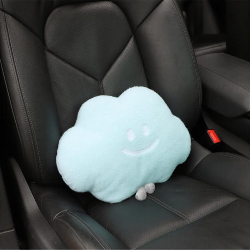 Rajzfilm Smile Cloud plüss univerzális autó derék nyakpárna Aranyos autóbelső kiegészítők