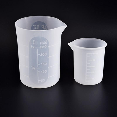 3db 100 ml-es szilikon mérőpohár Epoxy Split Cup gyanta szilikon forma kézzel barkácsolt UV ékszerkészítő eszköz Epoxi gyanta csésze