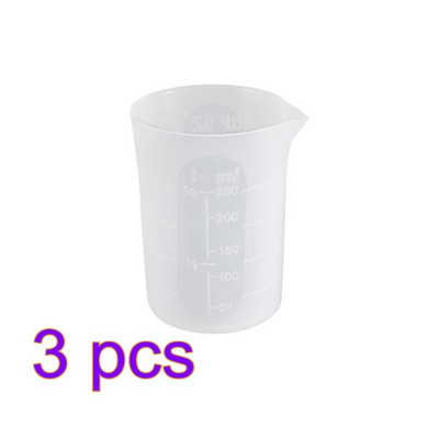 3db 100 ml-es szilikon mérőpohár Epoxy Split Cup gyanta szilikon forma kézzel barkácsolt UV ékszerkészítő eszköz Epoxi gyanta csésze