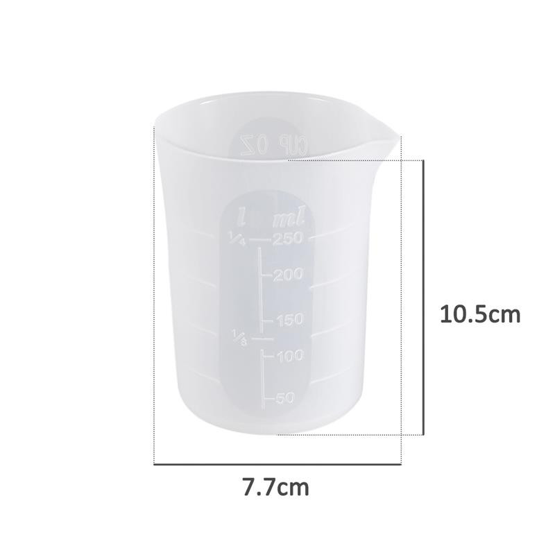 3db 100 ml-es szilikon mérőpohár Epoxy Split Cup gyanta szilikon forma kézzel barkácsolt UV ékszerkészítő eszköz Epoxi gyanta csésze