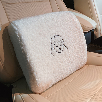 Nauja juosmens atramine pagalvė Kūrybiška miela, patogi avienos vilnos nugaros atramos pagalvė Atminties putplasčio automobilio juosmens pagalvė