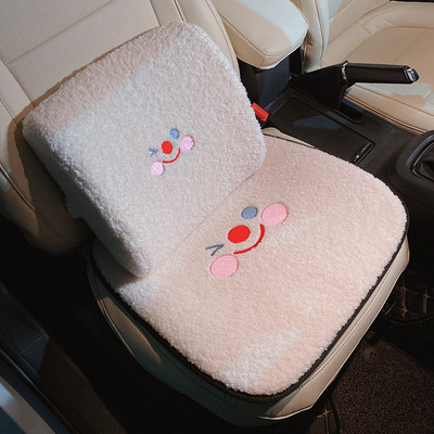 Nauja juosmens atramine pagalvė Kūrybiška miela, patogi avienos vilnos nugaros atramos pagalvė Atminties putplasčio automobilio juosmens pagalvė