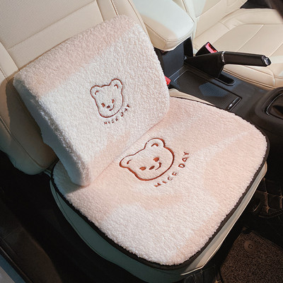 Nauja juosmens atramine pagalvė Kūrybiška miela, patogi avienos vilnos nugaros atramos pagalvė Atminties putplasčio automobilio juosmens pagalvė