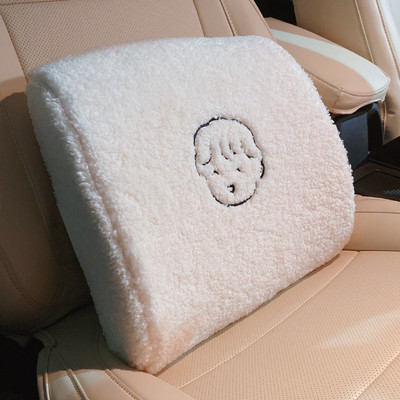 Nauja juosmens atramine pagalvė Kūrybiška miela, patogi avienos vilnos nugaros atramos pagalvė Atminties putplasčio automobilio juosmens pagalvė