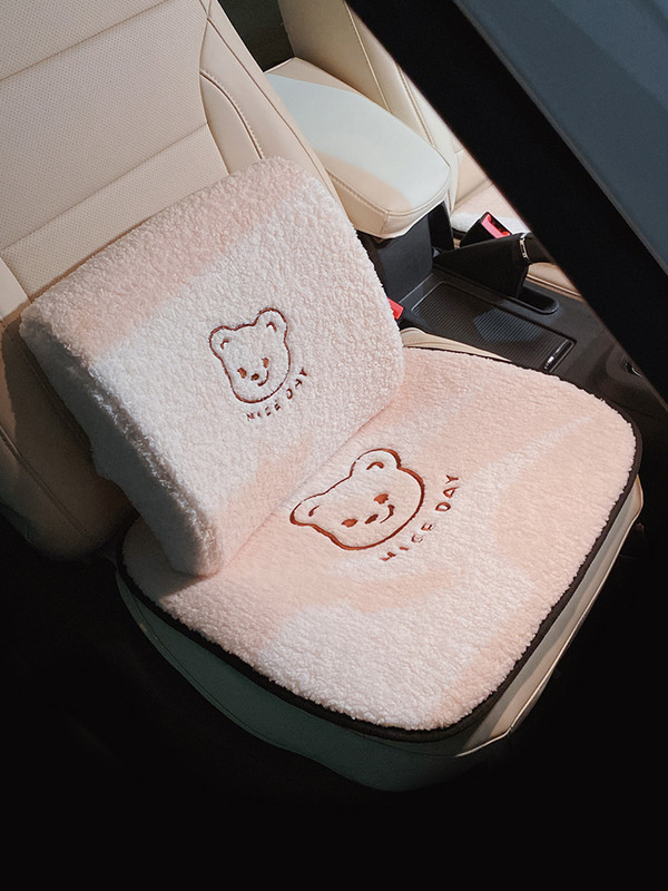 Nauja juosmens atramine pagalvė Kūrybiška miela, patogi avienos vilnos nugaros atramos pagalvė Atminties putplasčio automobilio juosmens pagalvė