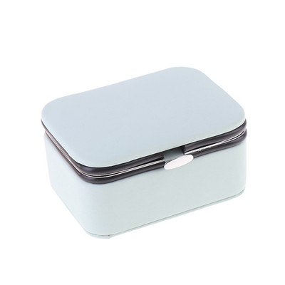 Δερμάτινα Boxes Organizer Jewelry Display Φορητή θήκη ταξιδιού με χώρο αποθήκευσης καθρέφτη Joyeros Organizador για γυναίκες κορίτσια Νέο 1ΤΜΧ