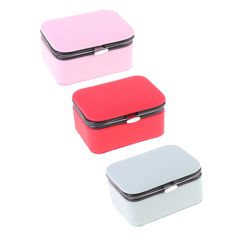 Δερμάτινα Boxes Organizer Jewelry Display Φορητή θήκη ταξιδιού με χώρο αποθήκευσης καθρέφτη Joyeros Organizador για γυναίκες κορίτσια Νέο 1ΤΜΧ