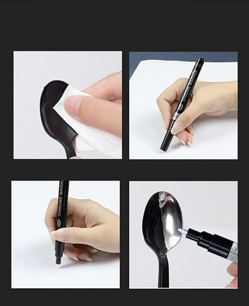 1 бр. Хромиран огледален маркер течна писалка Art DIY Metallic Craftwork Paint Pen за картички, плакати, каменни чаши, керамика, стъкло