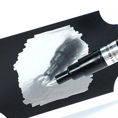 1 τεμ. Chrome Mirror Marker Liquid Pen Art DIY Metallic Craftwork Paint Pen For Cards, Posters, Rock Bogs, Ceramic, Glass