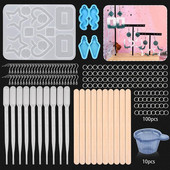 Направи си сам обеци, форми от епоксидна смола, комплекти, комплект инструменти за изработка на бижута с кука за уши, пръстен за скачане, висулка, форми, DIY Craft Gift