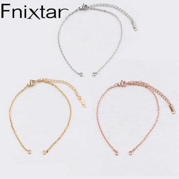 Fnixtar 20Pcs/Παρτίδα Ανοξείδωτα DIY Αλυσίδες Βραχιόλια Κατασκευής Κοσμημάτων Αξεσουάρ 2mm Πάχος 18+6cm 20+6cm Μήκος Αλυσίδες