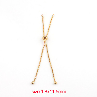 Βραχιόλι με κολιέ Fnixtar 12Pcs/Παρτίδα 1,8mm Ρυθμιζόμενο κουτί από ανοξείδωτο ατσάλι με ολισθαίνουσα αλυσίδα για κοσμήματα