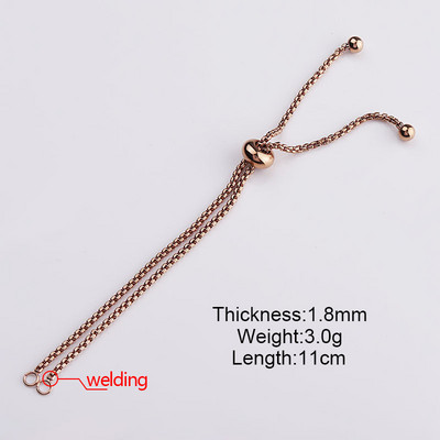 Βραχιόλι με κολιέ Fnixtar 12Pcs/Παρτίδα 1,8mm Ρυθμιζόμενο κουτί από ανοξείδωτο ατσάλι με ολισθαίνουσα αλυσίδα για κοσμήματα