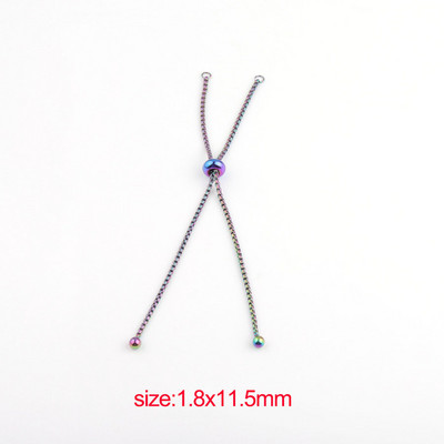 Βραχιόλι με κολιέ Fnixtar 12Pcs/Παρτίδα 1,8mm Ρυθμιζόμενο κουτί από ανοξείδωτο ατσάλι με ολισθαίνουσα αλυσίδα για κοσμήματα