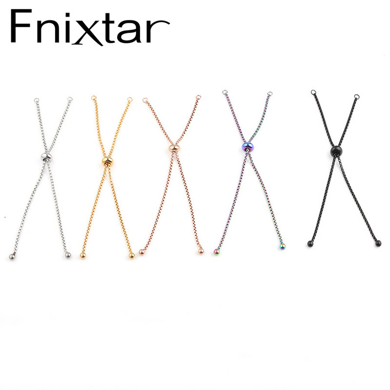 Fnixtar 12 db/tétel 1,8 mm-es, állítható rozsdamentes acél dobozos lánc csúszkahosszabbító lánc barkács ékszerekhez Maiking nyaklánc karkötő