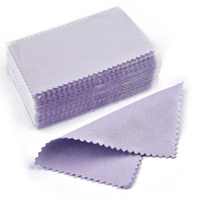50 bucăți 10x6,5 cm argintiu pânză de lustruit pentru curățarea bijuteriilor anti ternire, reutilizabilă, moale, pânză de ștergere, pentru menținerea bijuteriilor, instrumente strălucitoare