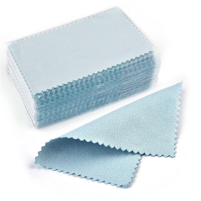 50 bucăți 10x6,5 cm argintiu pânză de lustruit pentru curățarea bijuteriilor anti ternire, reutilizabilă, moale, pânză de ștergere, pentru menținerea bijuteriilor, instrumente strălucitoare