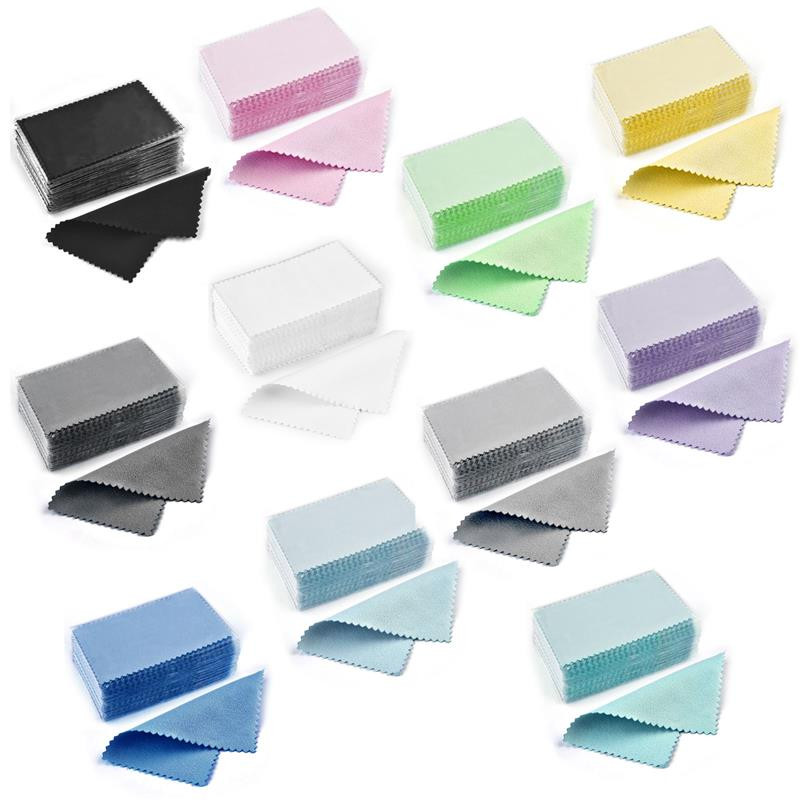 50 bucăți 10x6,5 cm argintiu pânză de lustruit pentru curățarea bijuteriilor anti ternire, reutilizabilă, moale, pânză de ștergere, pentru menținerea bijuteriilor, instrumente strălucitoare