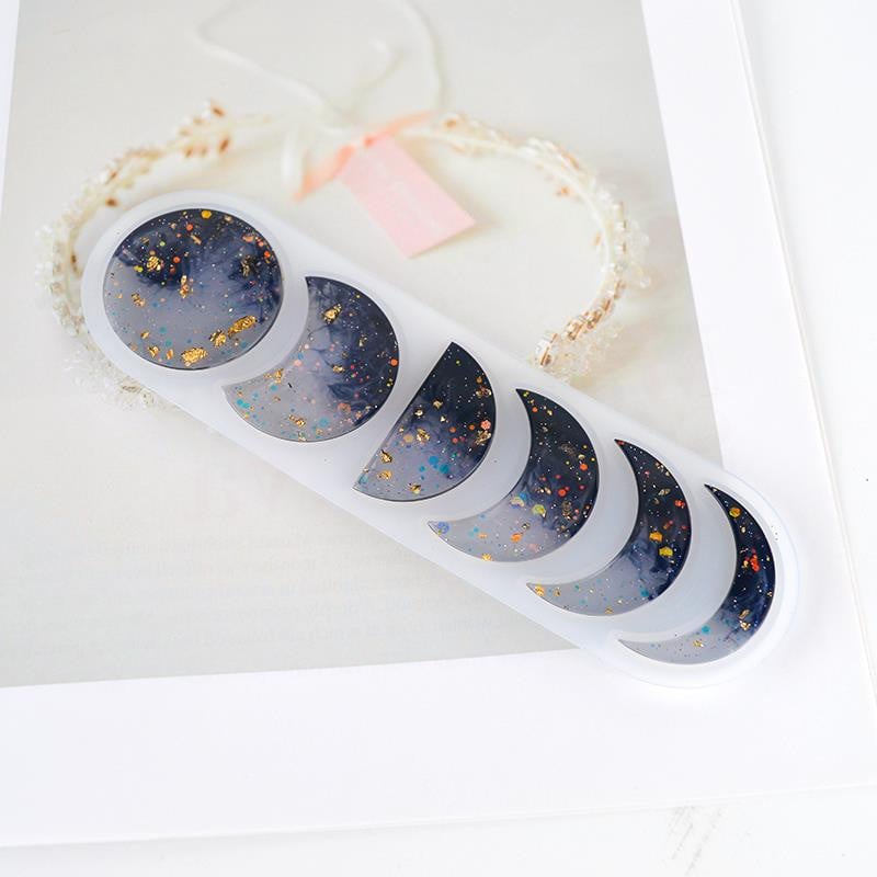 DIY UV epoxigyanta penész Eclipse Moon Star Sun szilikon penész medál ékszer készítő eszköz gyanta kézművességhez