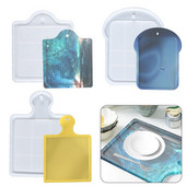 Epoksidinės dervos padėklo forma „pasidaryk pats“ silikoninė forma, skirta „pasidaryk pats“ dervos papuošalų gaminimo priemonė arbatos padėklas namų dekoravimui liejimo forma