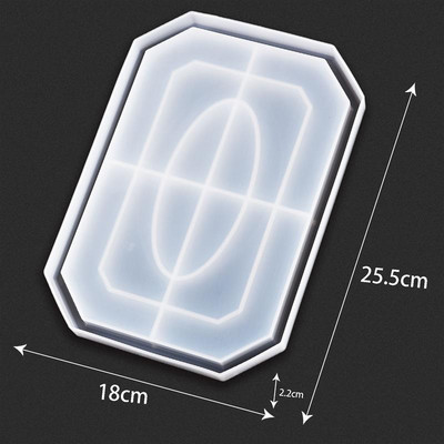 Epoksidinės dervos padėklo forma „pasidaryk pats“ silikoninė forma, skirta „pasidaryk pats“ dervos papuošalų gaminimo priemonė arbatos padėklas namų dekoravimui liejimo forma