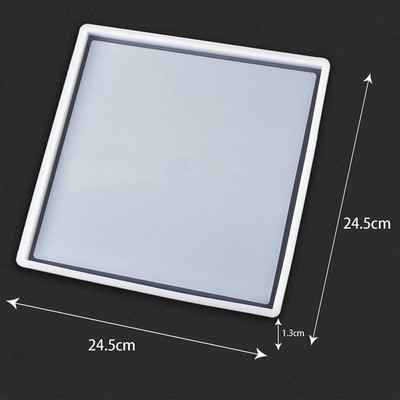 Epoksidinės dervos padėklo forma „pasidaryk pats“ silikoninė forma, skirta „pasidaryk pats“ dervos papuošalų gaminimo priemonė arbatos padėklas namų dekoravimui liejimo forma