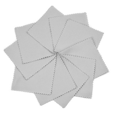10db 50db 8x8cm Sterling ezüst színű tisztítókendő Polírozó kendő Puha, tiszta törlőkendő ezüst aranyból készült ékszereszközök