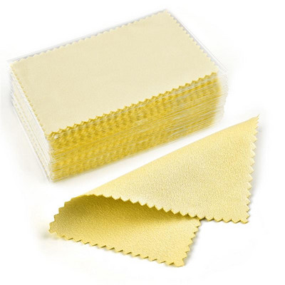 10db 50db 8x8cm Sterling ezüst színű tisztítókendő Polírozó kendő Puha, tiszta törlőkendő ezüst aranyból készült ékszereszközök