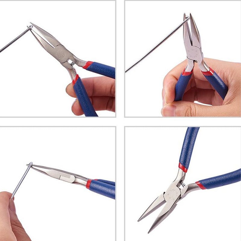 Instrumente pentru clește bijuterii, clește tăiat lateral scurt din oțel inoxidabil, clește cu lanț, clește cu bot rotund, instrument de fabricare a bijuterii F80