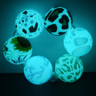 LOFCA 12/15 mm 50 бр. Светещи шарени силиконови мъниста Mom Kids Perles обръщащи зъби за Направи си сам бебешки продукти Безопасна храна