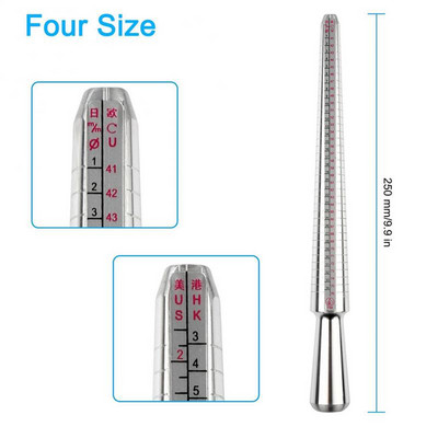 Juvelierizstrādājumu instrumenti Gredzena izmērs Mandre Stick pirkstu mērinstrumenta gredzens Palielinātājs Mandler mērinstrumentu komplekts Pirkstu izmēri Mērinstrumenta aprīkojums