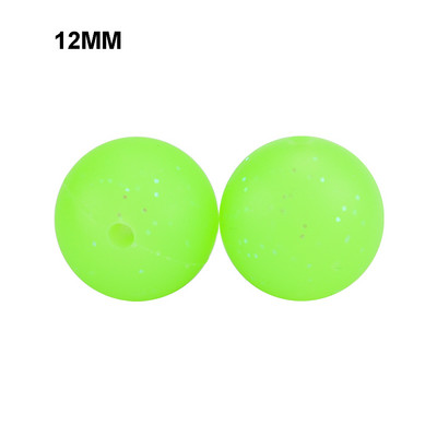 12/15MM csillogó szilikonnal 20db minden kerek gyöngy laza gyöngy DIY baba cumi lánc kiegészítők Moláris szilikon gyöngyök